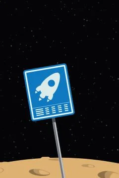 Space ship sign Stock Illustration
