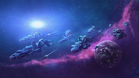 Space ships Stock Illustration