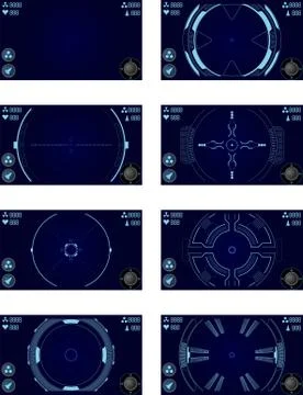 Space shooter game ui Stock Illustration