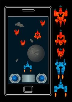 Space shooter mobile イラスト素材