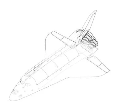 Space shuttle. 3d illustration Stock-Illustration