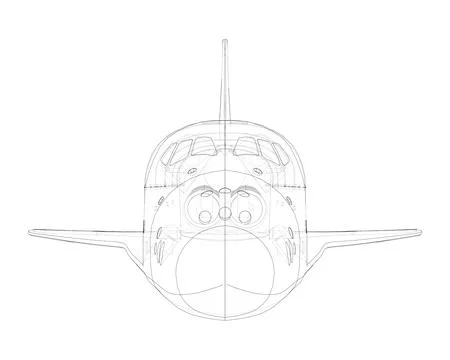 Space shuttle. 3d illustration 库存插图