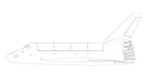 Space shuttle. 3d illustration Illustrazione stock