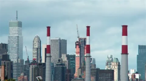 Space Shuttle on 747 Over NYC Stock Footage 10976628