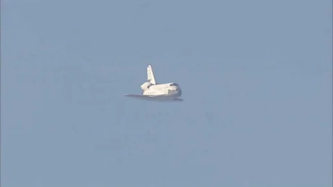 The Space Shuttle  Atlantis landing. Stock Footage