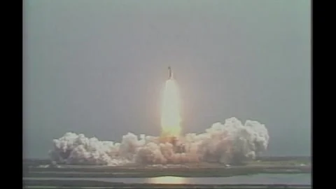 Space Shuttle Colombia STS-9 launch Stock Footage 270936946