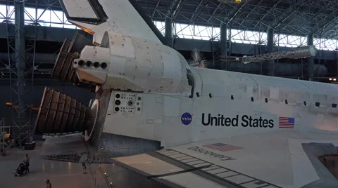 Space Shuttle Discovery on display Washington DC 4K 015 Video stock 50048778