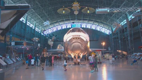 Space Shuttle Discovery at National Air and Space Museum Stock Footage 77677953
