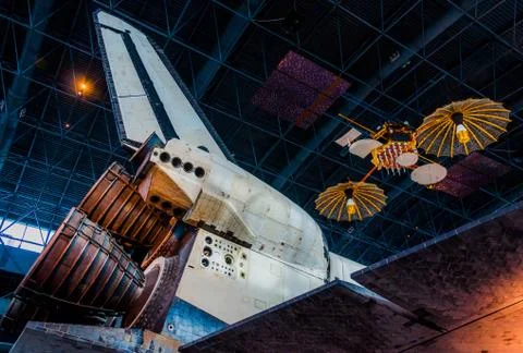 The space shuttle discovery, at the smithsonian air and space museum  Foto stock