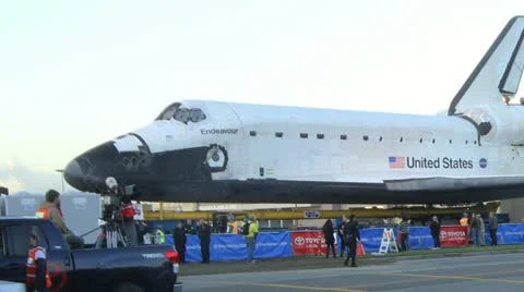Space Shuttle Endeavour Time-Lapse Stock Footage 13050718