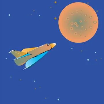 Space Shuttle Flight Illustrazione stock