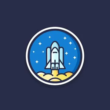 Space shuttle icon Illustrazione stock
