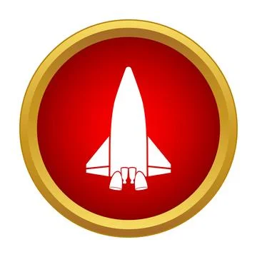 Space shuttle icon representing cosmic travel and exploration Ilustração Stock