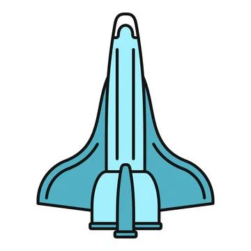 Space shuttle icon representing space travel and exploration Stock Illustration