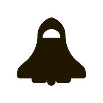 Space shuttle icon in trendy flat style isolated. Eps 10. Stock Illustration
