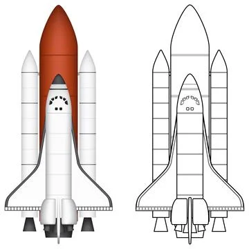 Space Shuttle Stock Illustration