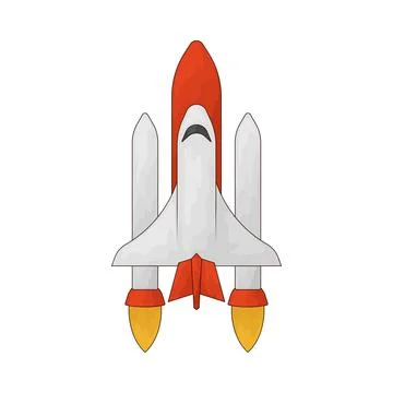 Space shuttle illustration Stock Illustration