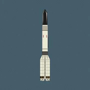 Space shuttle illustration. Stock vector illustration in flat design style Illustrazione stock