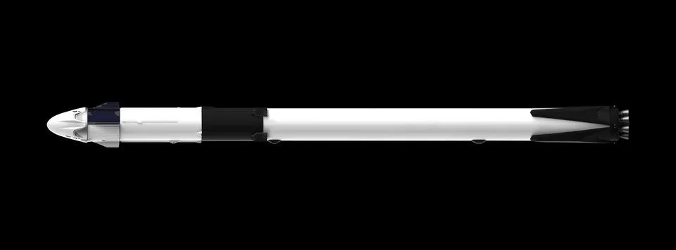 Space Shuttle isolated on black background with clipping path. Elements of th Stock Photos