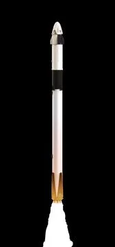 Space Shuttle isolated on black background with clipping path. Elements of th Stock Photos