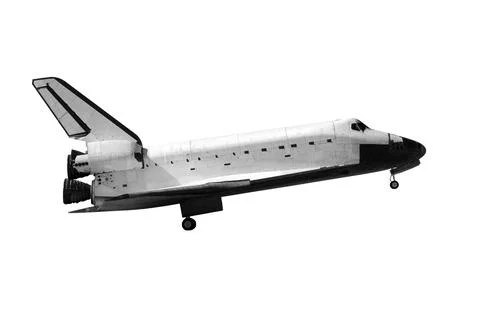 Space Shuttle isolated on white background. Elements of this image furnished Stock Photos