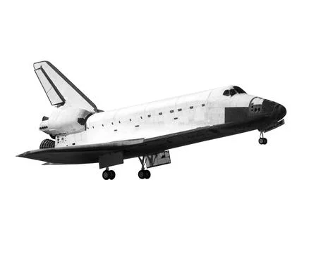 Space Shuttle isolated on white background. Elements of this image furnished Stock Photos