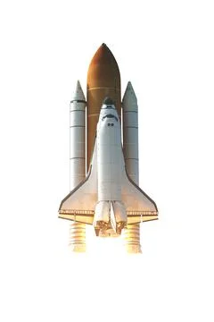 Space Shuttle isolated on white background. Elements of this image furnished Stock Photos
