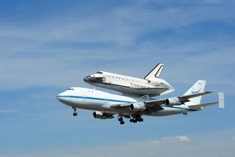 Space shuttle landing Stock Photos