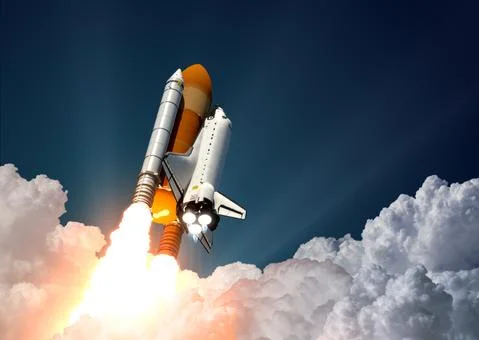 Space Shuttle Launch Illustration