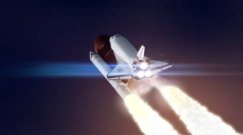 Space shuttle launch loop Stock Footage 44237687