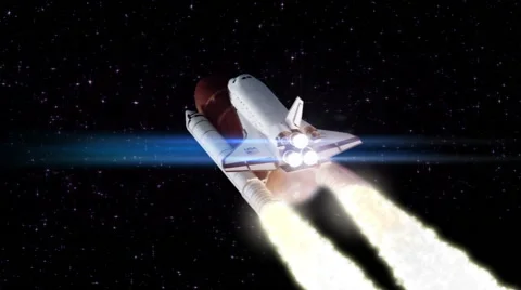 Space shuttle launch loopable Video stock 44215474