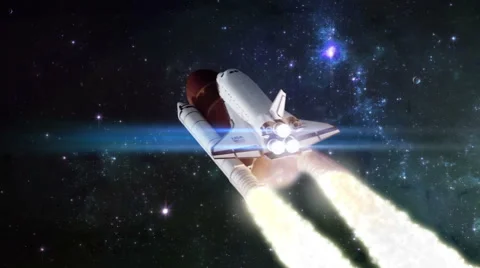 Space shuttle launch stars back ground Stock Footage 44238656