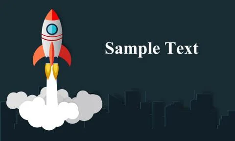 Space Shuttle launches into the sky on the left. The right side for the artic Stock Illustration