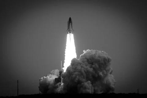 Space shuttle launching Stock Photos