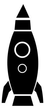 Space shuttle launching Silhouette vector stock illustration Stock Illustration