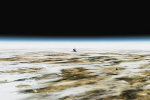 Space Shuttle in Orbit Stock Footage 83268