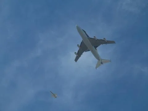 Space shuttle piggyback Stock Photos