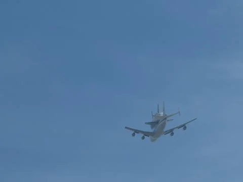 Space shuttle piggyback Stock Photos