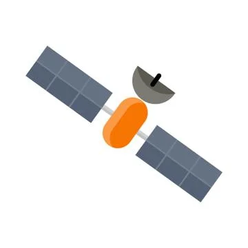Space Shuttle Satellite Isolated. Orbiter Sputnik Stock Illustration