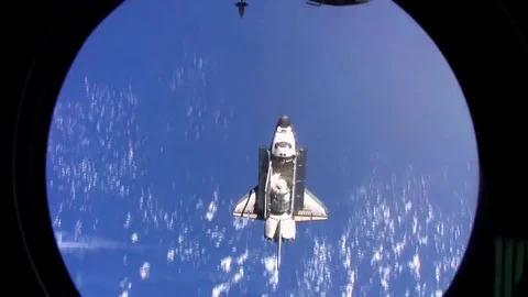 Space Shuttle in space. Stock Footage 116981941