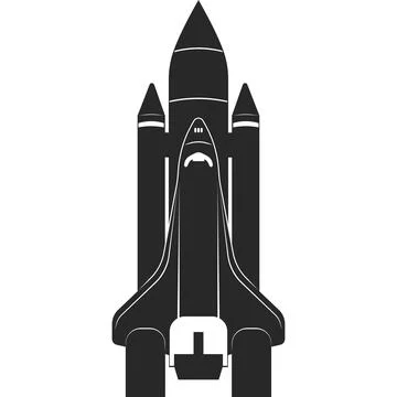 A space shuttle for a space mission. Vector. Stock Illustration