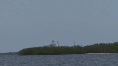 Space Shuttle Takes Off Stock Footage