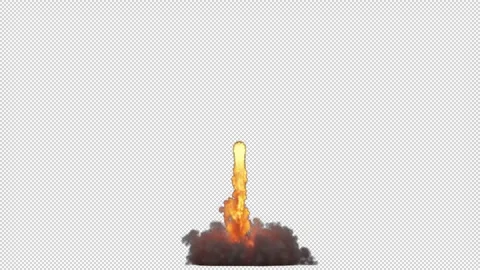 A space shuttle takes off or missile launch from distance view Stock Footage 287883705