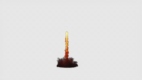 A space shuttle takes off or missile launch from distance view Stock Footage 287883773