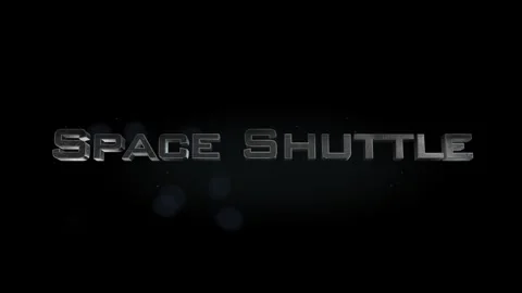 Space Shuttle title metal text on black alpha channel background Stock Footage 295901087