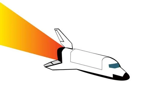 Space shuttle. Vector illustration eps 10. Space shuttle isolated on white... Stock Photos