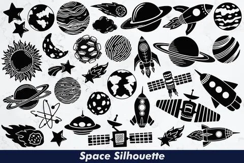 Space Silhouette Stock Illustration