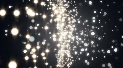 Space silver with particles and waves. Video stock 64862750
