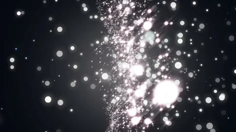 Space silver with particles and waves. Stock Footage 64863358