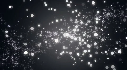 Space silver with particles and waves. Stock Footage 64864135